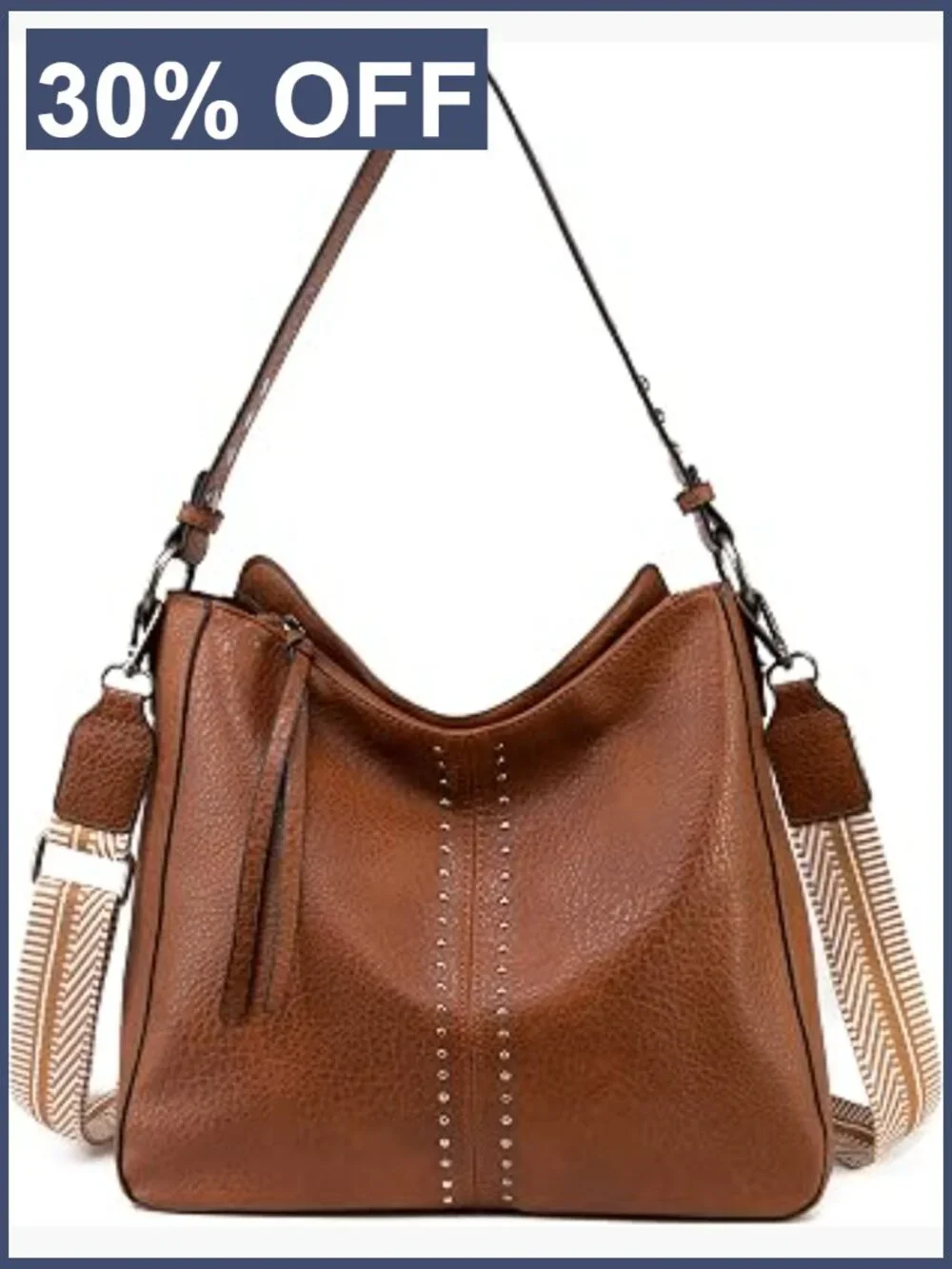 Vegan Leather Hobo Bag for Women Top Handle Satchel Shoulder Purse Crossbody